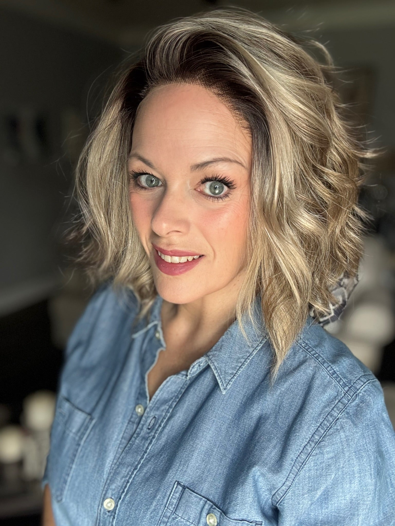 Sadie in creme brulee blonde