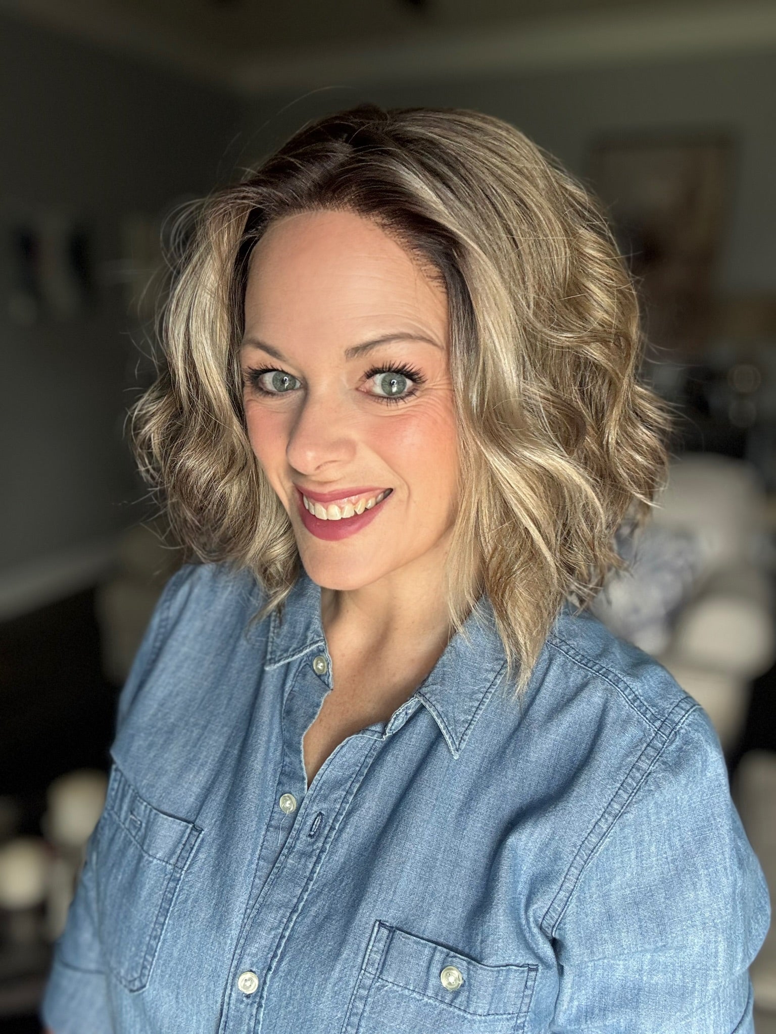 Sadie in creme brulee blonde